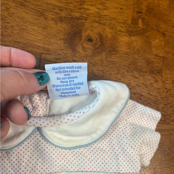 Eyelet and Ivy 100% Pima Red Polka Dot firetruck embroidered bubble size 6M - Picture 4 of 6